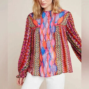 Anthropologie Blink London Miranda Peasant Blouse